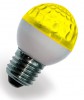 Лампа LED D50мм, 1W-E-27, прозр.,рифленое стекло, желтая - Гельветика-Урал