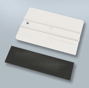 Ракель жесткий белый с фетром - Гельветика-Урал