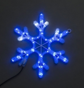 Снежинка LED 400*400мм синяя, белый флеш - Гельветика-Урал