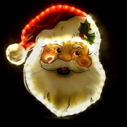Дед Мороз (пластик) LED (44*48см) - Гельветика-Урал