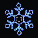 Снежинка LED 605*520мм синяя с мерцающими диодами - Гельветика-Урал