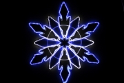 Снежинка LED тейп-лайт 930*930мм бело-синяя с контроллером - Гельветика-Урал