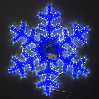 Снежинка LED 790*690мм бело-синяя с контроллером - Гельветика-Урал